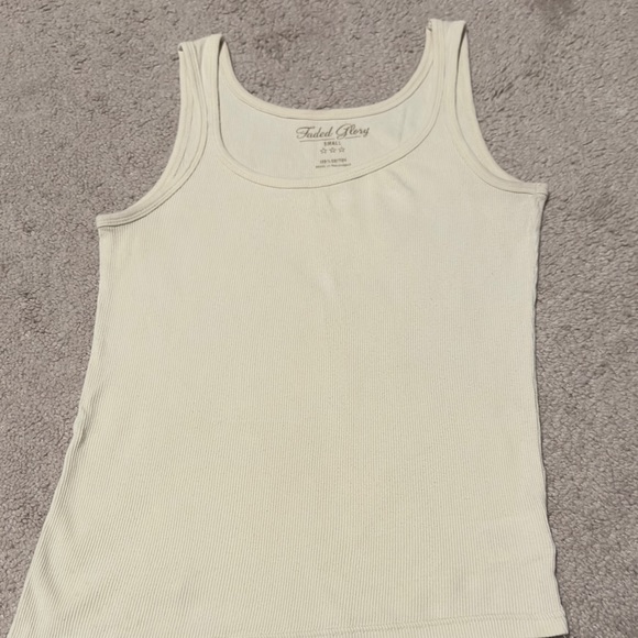 Women’s Faded Glory Tan Ribbed Tank Top Size Small - Picture 5 of 7